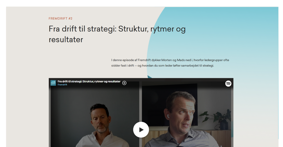 Fremdrift #3 - Fra drift til strategi: Struktur, rytmer, resultater ...